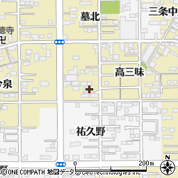 愛知県一宮市三条墓北72周辺の地図