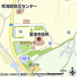 富津市役所総務部　防災室周辺の地図