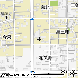 愛知県一宮市三条墓北26周辺の地図