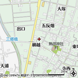 愛知県一宮市千秋町加納馬場柳越周辺の地図