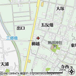 愛知県一宮市千秋町加納馬場（柳越）周辺の地図