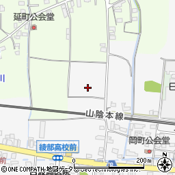 京都府綾部市岡町六反目周辺の地図