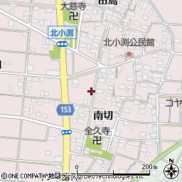 愛知県一宮市北小渕南切25周辺の地図