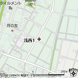 岐阜県大垣市浅西1丁目76周辺の地図