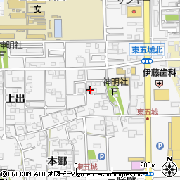 愛知県一宮市東五城南田尾34周辺の地図