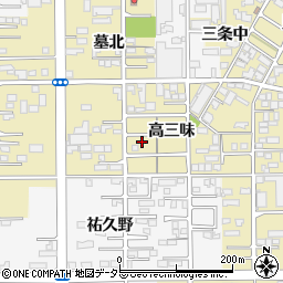 愛知県一宮市三条墓北74周辺の地図