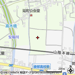 京都府綾部市延町六反目周辺の地図