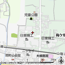 京都府綾部市井倉町下有行周辺の地図