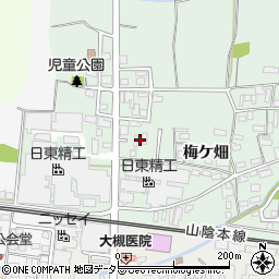 京都府綾部市井倉町上有行周辺の地図