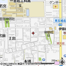 愛知県一宮市東五城南田尾20周辺の地図