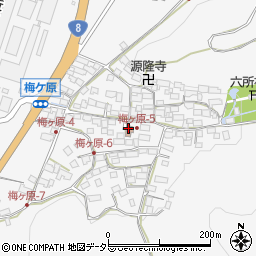 梅原公民館周辺の地図