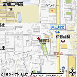 愛知県一宮市東五城南田尾32周辺の地図