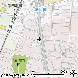 愛知県小牧市東田中174周辺の地図