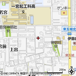 愛知県一宮市東五城南田尾22周辺の地図