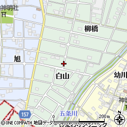 愛知県江南市小折本町白山周辺の地図