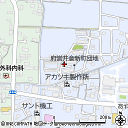 京都府綾部市井倉新町（北大橋）周辺の地図