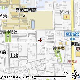 愛知県一宮市東五城南田尾23周辺の地図