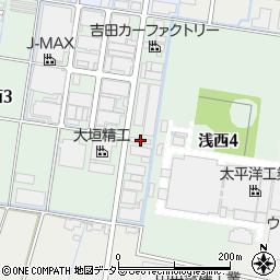 岐阜県大垣市浅西3丁目88周辺の地図