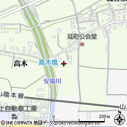 京都府綾部市延町弓場周辺の地図