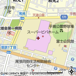 愛知県一宮市羽衣周辺の地図