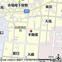 愛知県一宮市大赤見（不動裏）周辺の地図