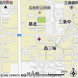 愛知県一宮市三条墓北80周辺の地図