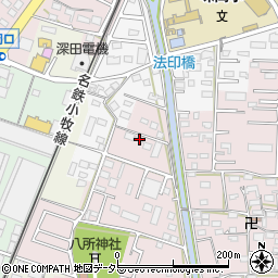 愛知県小牧市東田中168周辺の地図