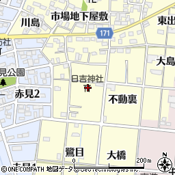 愛知県一宮市大赤見山王裏12周辺の地図