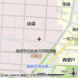 愛知県一宮市北小渕山添周辺の地図