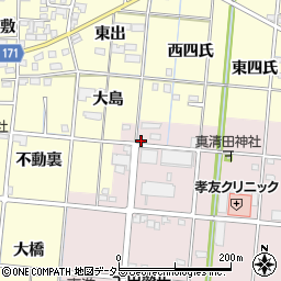 愛知県一宮市北小渕道上周辺の地図
