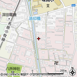 愛知県小牧市東田中2228周辺の地図