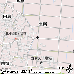 愛知県一宮市北小渕（堂所）周辺の地図