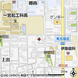 愛知県一宮市東五城南田尾28周辺の地図
