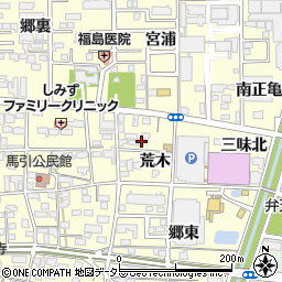 愛知県一宮市大和町馬引（荒木）周辺の地図