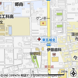愛知県一宮市東五城南田尾周辺の地図