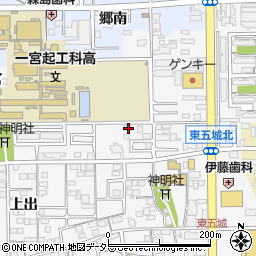 愛知県一宮市東五城南田尾27周辺の地図