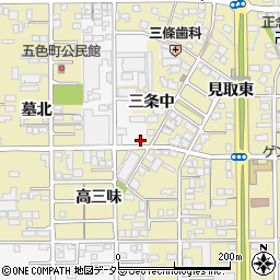 愛知県一宮市東五城中通り西15周辺の地図