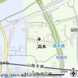 京都府綾部市延町（高木）周辺の地図