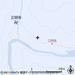 京都府南丹市美山町芦生（上ノ山）周辺の地図