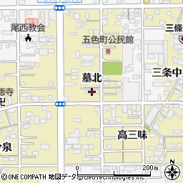 愛知県一宮市三条墓北63周辺の地図