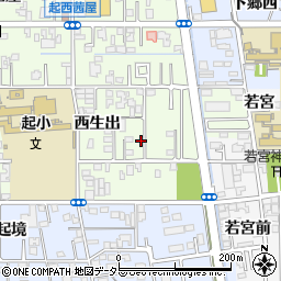 愛知県一宮市起西生出78-3周辺の地図