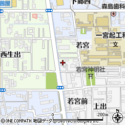 愛知県一宮市東五城若宮1周辺の地図