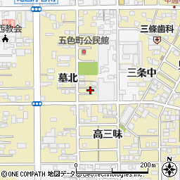愛知県一宮市三条墓北84周辺の地図