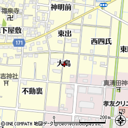 愛知県一宮市大赤見大島周辺の地図
