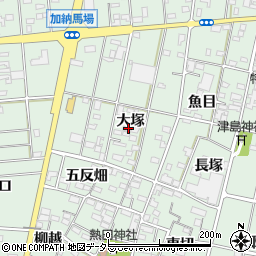 愛知県一宮市千秋町加納馬場大塚周辺の地図