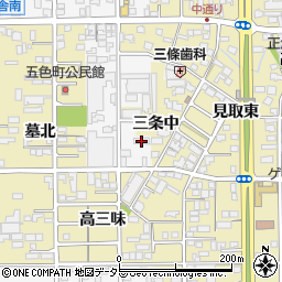 愛知県一宮市東五城中通り西17周辺の地図