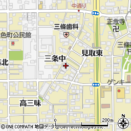 愛知県一宮市三条中周辺の地図