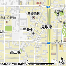 愛知県一宮市三条（中）周辺の地図