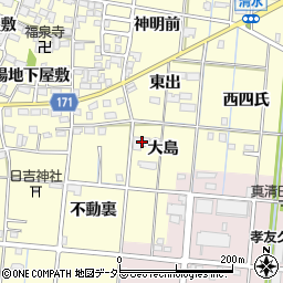 愛知県一宮市大赤見大島17周辺の地図