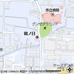 京都府綾部市青野町東鵜ノ目周辺の地図